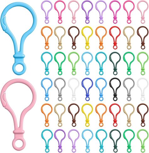 50 Pcs Plastic Keychain Clips, Multicolor Lobster Claw Clasps Backpack Key Chain Hooks for DIY Crafts Lanyard Ornaments in Saudi Arabia