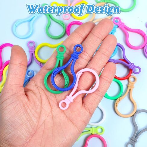 50 Pcs Plastic Keychain Clips, Multicolor Lobster Claw Clasps Backpack Key Chain Hooks for DIY Crafts Lanyard Ornaments in Saudi Arabia