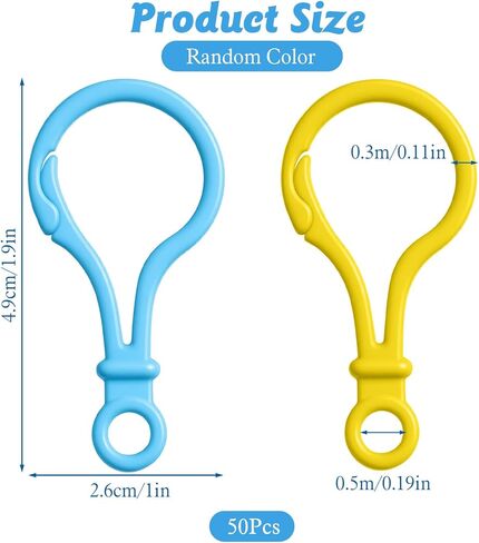 50 Pcs Plastic Keychain Clips, Multicolor Lobster Claw Clasps Backpack Key Chain Hooks for DIY Crafts Lanyard Ornaments in Saudi Arabia