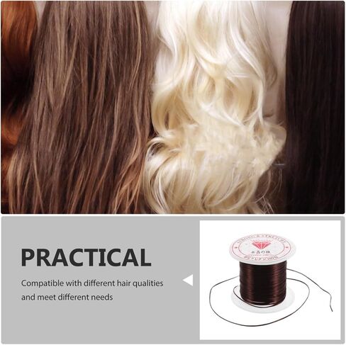 minkissy Stretchy Elastic Thread Cord for Hair Extensions Crystal String for DIY Bracelets Beaded Jewelry Making for Crafting and Hair Styling in Saudi Arabia