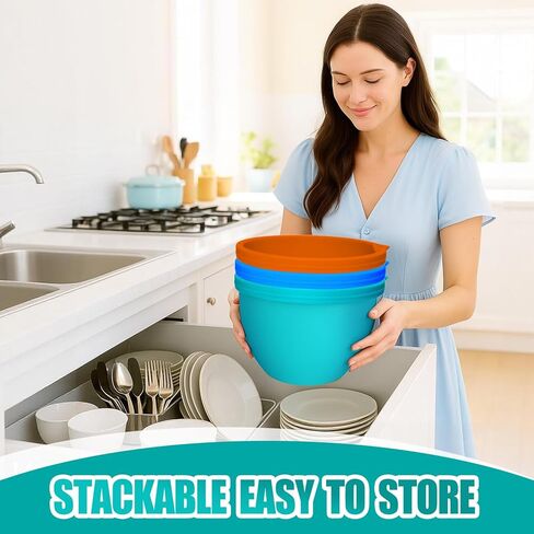Upgraded 4.5-5QT Silicone Bowl Liners for KitchenAid Mixer, Thick Design with Pour Spout, Measurement Marks & Hanging Holes for Easy Storage, 3-Pack with Lids, No-Spill & Space-Saving in Saudi Arabia