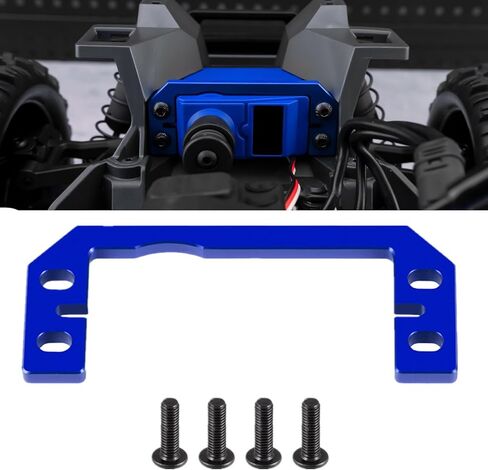 RC Aluminum Steering Servo Mount Fixed Holder Bracket for Tra-xxas Mini Maxx 2S 1/16 RC Car Upgrades Parts (Blue) in Saudi Arabia