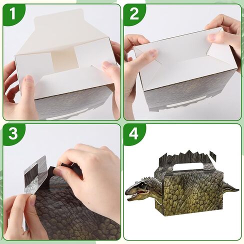 24PCS Dinosaur Party Favor Box Dino Theme Birthday Party Favor Boxes for Dinosaur Park World Parties Supplies Treat Bags Boxes for Kids Dino Theme Birthday Presents Decorations, Serves 24 Guests in Saudi Arabia