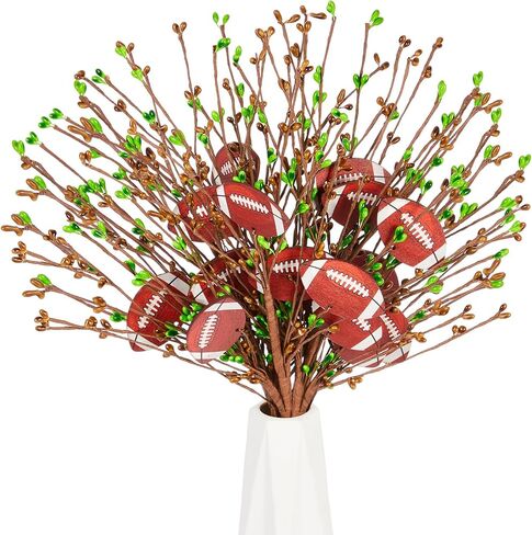 XunYee 6 Pcs Basketball Party Decorations Basketball Centerpieces Sticks for Table Sport Birthday Toppers for Game Day Babyshower Decor Sport Artificial Flowers Birthday Party Supplies in Saudi Arabia