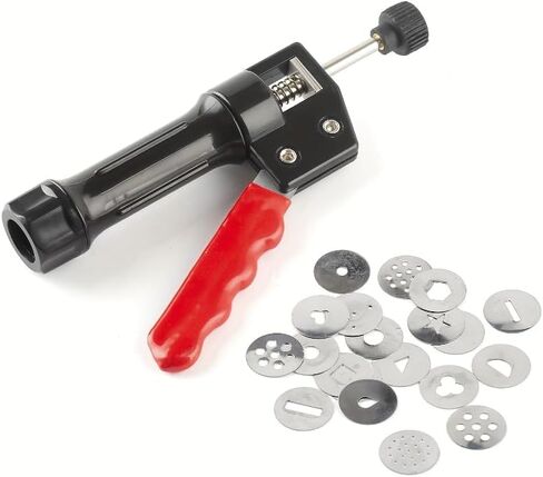 1Set Professional Clay Extruder Set with 20 Stainless Steel Discs Plastic Hand Press for Pottery Ceramic Craft Sculpting in Saudi Arabia