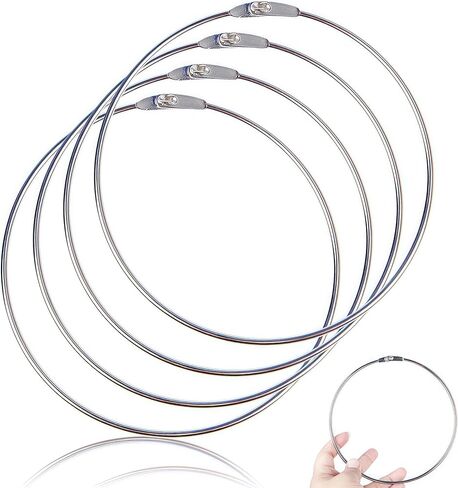 6 Inches Large Binder Book Rings,Nickel Plated Book Rings,Key Chain for Index Cards Washi Tape Organizer Storage Ring Hoop for Cards Paper Receipts Photos DIY Organization 4Pcs in Saudi Arabia