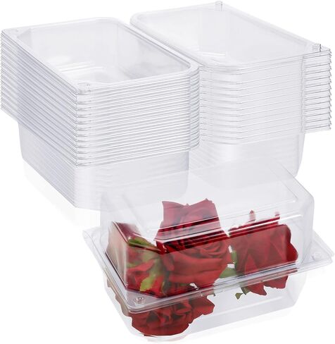 Yaomiao Corsage Boxes Clear Flower Box 9 x 6 x 5 Inches Valentines Plastic Floral Boutonniere Craft Container Large Corsage Supplies for Roses Orchid Flowers Prom Wedding Gift Valentines in Saudi Arabia