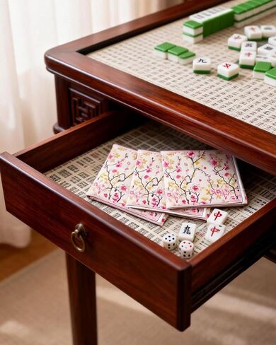 حافظة بطاقات لبطاقة Mahjong 2026، حامل بطاقات Mahjong أمريكي كبير، واقي بطاقة Mahjong 4 عبوات، غطاء بطاقة الأداء الصيني - وردي in Kuwait