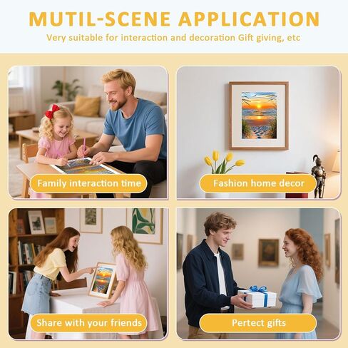 Skyboda Sunset on The Beach مجموعات الطلاء الماسي 5D للبالغين، مجموعة فنية ماسية من القصب على شاطئ البحر للمبتدئين، نقاط ماسية مستديرة كاملة مع أحجار كريمة فنية لتزيين جدران المنزل مقاس 12 × 16 بوصة in Kuwait