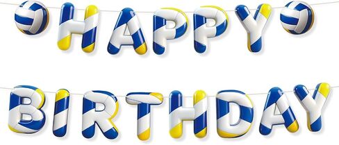 Sport Birthday Banner, 3D Sport Theme Happy Birthday Banner Decoration Funny Ball Themed Party Supplies Suitable for Kids Teenagers Adults (Baseball) in Saudi Arabia