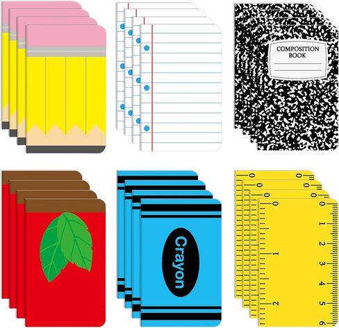 24 Pack Mini Hippie Groovy Notebooks Back to School Favors Small Pocket Size Retro Pink Blue Checked School Girl Notebooks for Students Teacher Appreciation Gift Employee Classroom Prize 5x3 Inch in Saudi Arabia