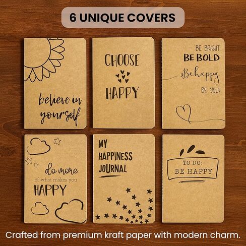 Paper Junkie Kraft Notebooks Bulk, 80 Lined Pages, 4 x 5.75 in Mini Journals for Writing, Drawing, Doodling, Student Gifts, Teacher Appreciation, Classroom Supplies, Small Notebook Set - 48 Pack in Saudi Arabia