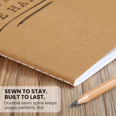 Paper Junkie Kraft Notebooks Bulk, 80 Lined Pages, 4 x 5.75 in Mini Journals for Writing, Drawing, Doodling, Student Gifts, Teacher Appreciation, Classroom Supplies, Small Notebook Set - 48 Pack in Saudi Arabia