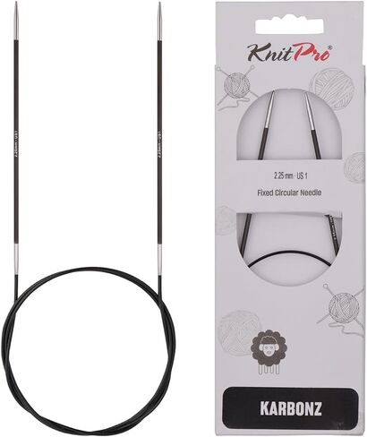 KnitPro Karbonz Fixed Circular Needle 32"(80cm) | US Size 1 (2.25mm) in Saudi Arabia