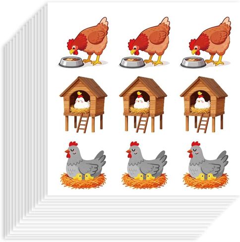 180Pcs Chicken Stickers Self-Adhesive Paper Decorative Stickers Waterproof Poultry Planner Decals for Scrapbook Calendar Journals Crafting Party Gift Bag Decor in Saudi Arabia