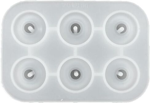Silicone Molds for Epoxy Resin Jewelry Bead Resin Mold with Holes 20/25/30mm Round Bead Silicone Mold Decorative Bracelet Beads Jewelry Making Tool in Saudi Arabia