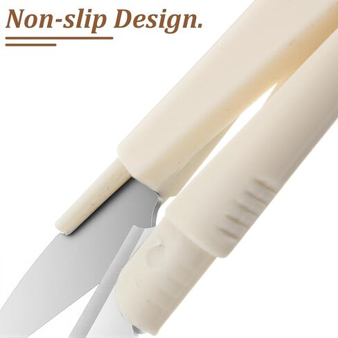 8Pcs Thread Cutter Snips for Sewing, 4.3 Inch Small Sewing Scissors Stainless Steel Yarn Crochet Scissors with Cover for Crafting, Embroidery and Knitting(White) in Saudi Arabia