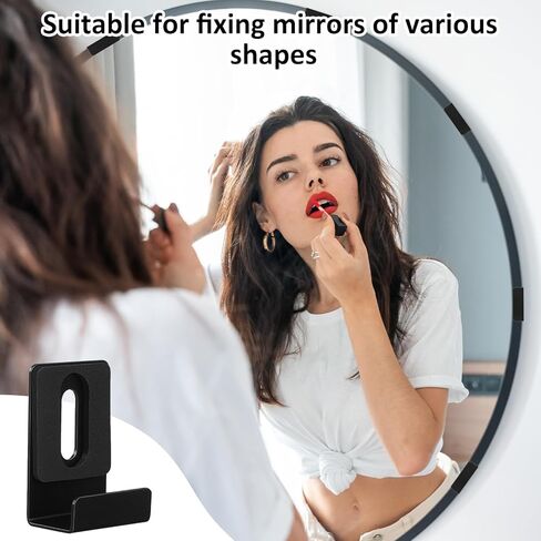 8Pcs Metal Mirror Clips, Mirror Holder Clips, 1/2" Wide Channel, Heavy Duty Mirrors Hangers Mirrors Mounting Hardware for The Wall in Saudi Arabia