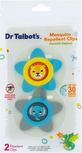 Dr. Talbot's Mosquito Clips for Baby & Toddler with Naturally Inspired Ingredients, Citronella & Lemongrass, DEET Free, 1 Pack (2 Clips) in Kuwait