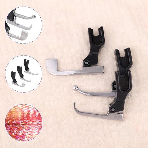 3pcs P369 Bead Sequin Special Presser Foot, Metal Beaded Presser Feet Set Sewing Machine Straight Stitch Foot Sewing Machine Accessories for Wedding Dress & Delicate Fabric in Saudi Arabia