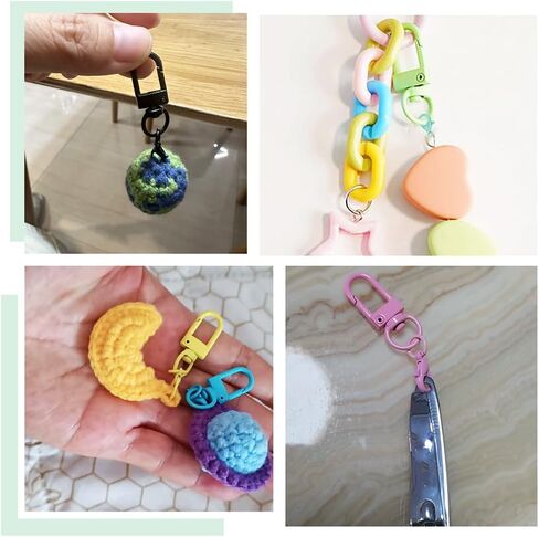 PH PandaHall 36pcs 18 Candy Colors Colorful Lobster Claw Clasps Keychain Colored Key Rings Metal Split Key Ring for Key Holders Making DIY Crafts Jewelry Pendants Making Home Office, 2 inch in Kuwait