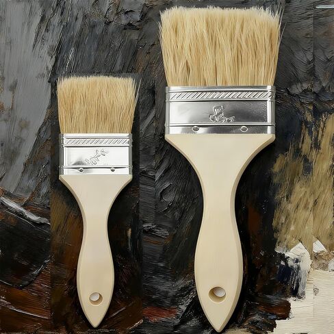 2-Piece Paint Brush Set, All-Purpose Brushes for Latex, Oil Paints and Stains, for Interior, Exterior, Furniture and DIY Home Improvement Projects in Saudi Arabia