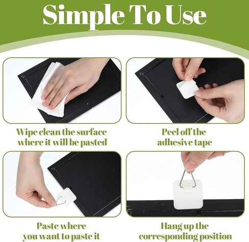 26 قطعة من شماعات إطار الصورة اللاصقة مقاس 1.24 بوصة بدون أظافر، صور بلاستيكية غير مرئية، خطاطيف تعليق لاصقة على لوحة الحائط للصور، لوحة من الفوم، ديكور فني للحائط (مربع) in Saudi Arabia
