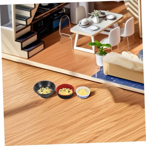 BESPORTBLE Ramen Bowl Set 15pcs Miniature Food Toys Dollhouse Dishes Prop Food for Boys and Girls DIY Dollhouse Accessory Enhance Imagination and Fine Motor Skills in Kuwait