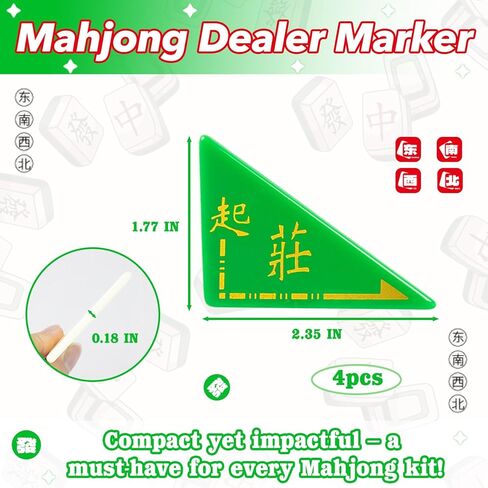 4 Pcs Mahjong Dealer Marker Set, Acrylic Wind Indicator & Round Tracker for Mahjong, Accessories for Mahjong Play in Saudi Arabia