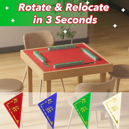 4 Pcs Mahjong Dealer Marker Set, Acrylic Wind Indicator & Round Tracker for Mahjong, Accessories for Mahjong Play in Saudi Arabia