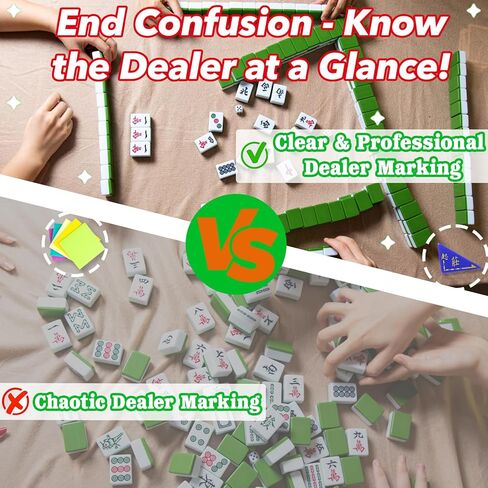 4 Pcs Mahjong Dealer Marker Set, Acrylic Wind Indicator & Round Tracker for Mahjong, Accessories for Mahjong Play in Saudi Arabia