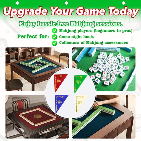 4 Pcs Mahjong Dealer Marker Set, Acrylic Wind Indicator & Round Tracker for Mahjong, Accessories for Mahjong Play in Saudi Arabia