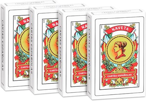 4 أوراق لعب إسبانية، Barajas Españolas Originales - 4 عبوات Cartas Españolas Originales Briscas Cards بورتوريكو، لعبة أوراق اللعب المكسيكية | مجموعة البطاقات الإسبانية in Kuwait