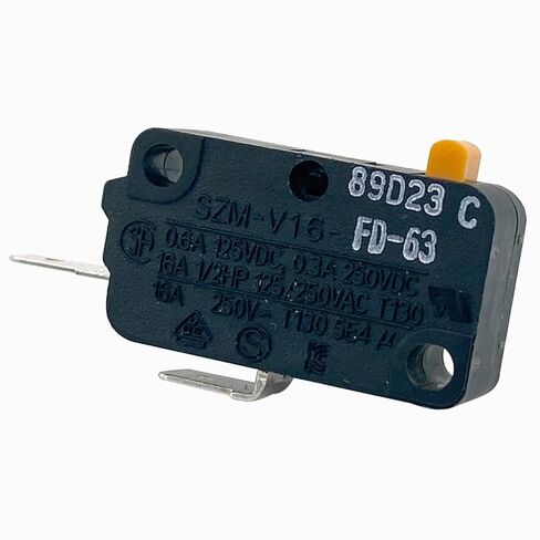 SZM-V16-FD-63 Microwave Oven Door Switch Replacement (3-Pack), 16A 125/250V 2-Pin Normally Open (NO) Micro Switch, Compatible with Samsung, GE, LG, Kenmore - Fixes Heating & Interlock Issues in Saudi Arabia