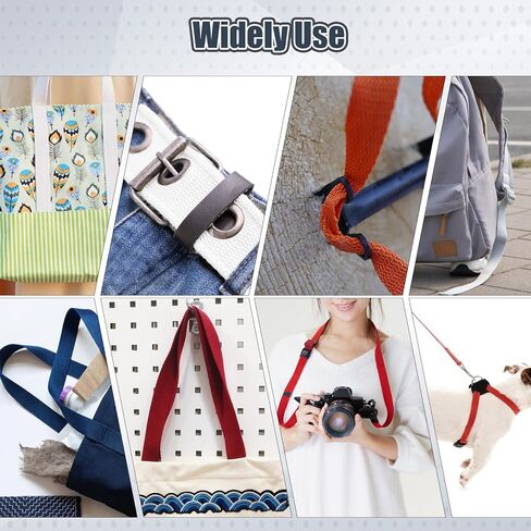 12Pcs Cotton Webbing Braid Handles Bag Strap, 1 Inch High Density Webbing Plain Weave Straps, 9.8ft Multicolor Polyester Cotton Straps for Cloth Tote Bag, Pet Collars, DIY Crafts, Outdoor Accessories in Saudi Arabia