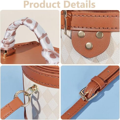 WADORN DIY PU Leather Crossbody Bag Making Kit, Shoulder Bucket Bag Making Set for Purse DIY Making Handmade Stitch Leather Bag Making Materials for DIY Handbag Accessories Shoulder Bag Making, Sienna in Saudi Arabia
