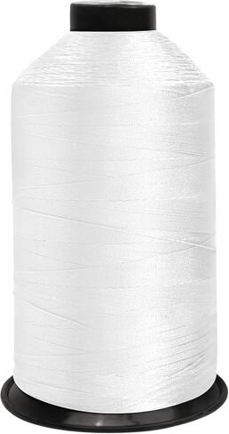Tex 70 Bonded Nylon Thread, Size #69 (T70 or 210D), 3000yds Extra Strong & Heavy Duty Stitching Solution for Leather, Jeans, Weaving, Upholstery, Canvas, Outdoor, Marine Repair & More, White in Saudi Arabia