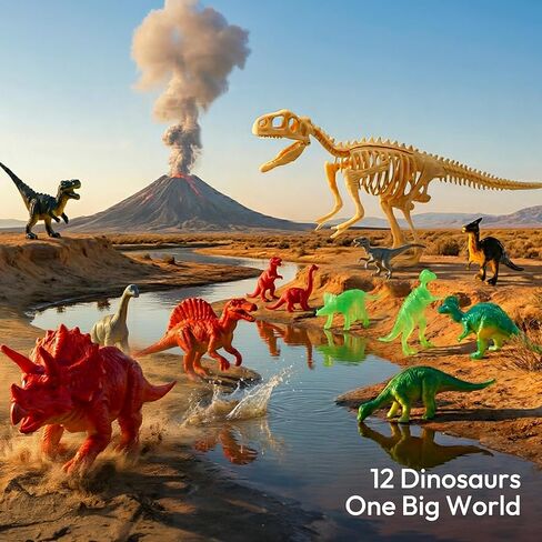 Klever Kits 3-in-1 Dinosaur Fossil Digging Kit STEM Learning Toys with Glow in The Dark Dinosaurs and Sensory Play Sand, DIY Your Own Dinosaur with 5 Color Clay, Gift for Kids Aged 6+ by Jova in Saudi Arabia