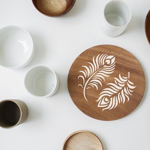FINGERINSPIRE 15PCS Feathers Patterns Painting Stencils with Plastic Brush 5.9x5.9inch Reusable Flying Birds Drawing Templates Beautiful Feathers Stencils Fantasy Theme Templates for Wall Decoration in Saudi Arabia