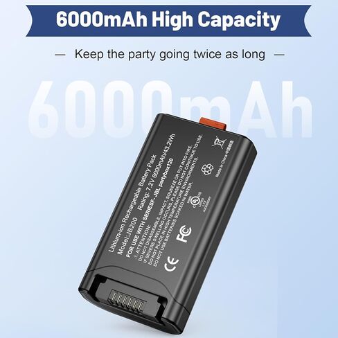 Fancy Buying 6000mAh Rechargeable Battery Pack Compatible with JBL PartyBox Club 120 and JBL Battery 200 Portable Speaker Perfect Replacement for JBL Party Box Club 120 Lithium-ion Spare Battery in Saudi Arabia