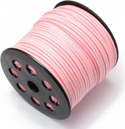 98 Yards 3mm Faux Suede Cord Flat Vegan Leather Lace Cord String Thread Dark Olive Green for Necklace Bracelets Jewelry Making in Saudi Arabia