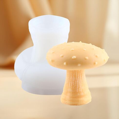 Mushroom Candle Silicone Molds Mushroom Candle Mold Mushrooms Resin Casting Mold for Home Decorate Candles Making Aromatherapy Gypsum Candles Clay Craft in Saudi Arabia