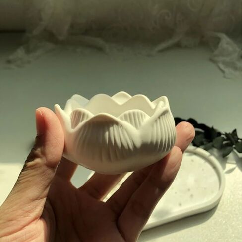 DIY لوتس قالب من السيليكون جرة الروائح العفن وعاء لصنع الايبوكسي الراتنج الجص الخرسانة زهرة صندوق تخزين ديكور المنزل in Saudi Arabia