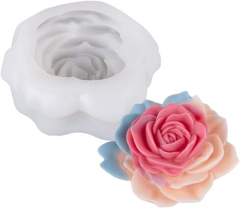 Candle Silicone Mold DIY Floral Aromatherapy Handmade Plaster Casting Mold, Style: Layered Dream ZW-349 in Saudi Arabia
