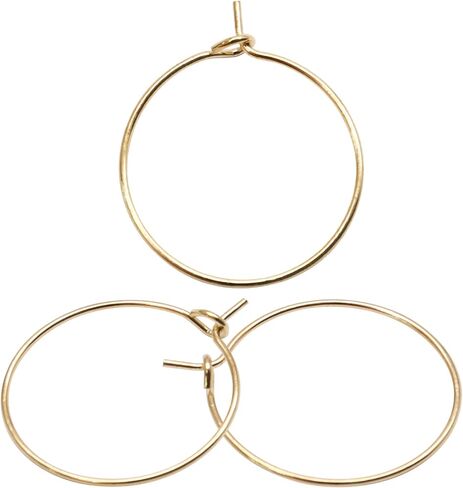 120 Pcs 20mm/0.79" Gold Earring Beading Hoops for Jewelry Making, Round Hoop Earrings Findings for DIY Crafts for Women in Kuwait