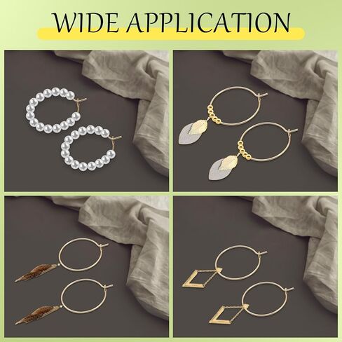 120 Pcs 20mm/0.79" Gold Earring Beading Hoops for Jewelry Making, Round Hoop Earrings Findings for DIY Crafts for Women in Kuwait