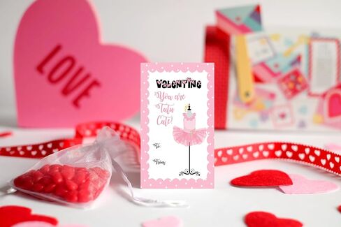 Silly Goose Gifts Dance Ballet Themed Valentine's Day Cards Set Pack (24 Included) Ballerina Classroom Sharing Valentine Exchange Kids in Saudi Arabia