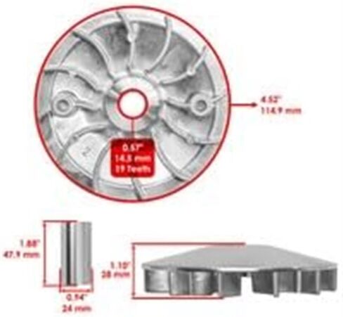 Part Replacement for 3050100 3050200 3050219 3050098 Clutch Driven Pulley for P0laris for 150 2017-21 in Saudi Arabia