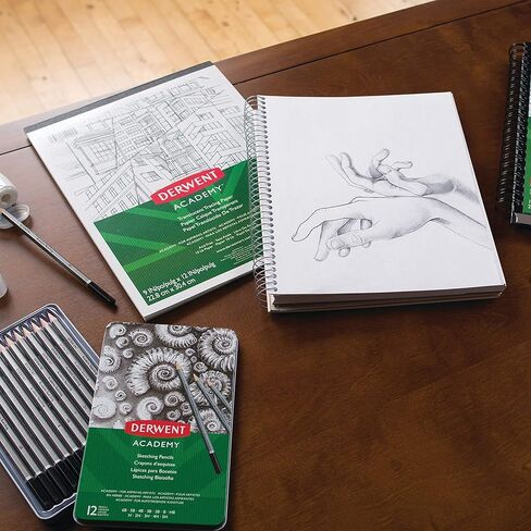 Derwent Academy Sketch Pad, Medium Weight Paper, 50 Sheets, 9" x 12" (54970) in Saudi Arabia