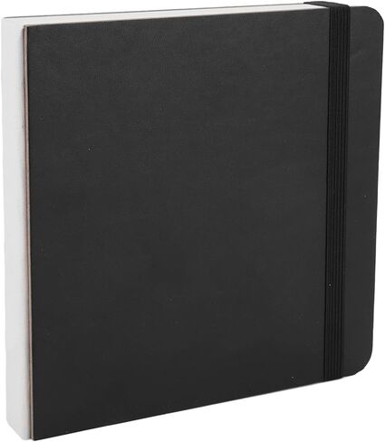 Watercolor Sketchbook, 30 Sheets 300GSM Textured Paper for Sketching Painting Drawing, with Elastic Band, for Artists Beginners Travel Use 15x15cm (Black) in Saudi Arabia